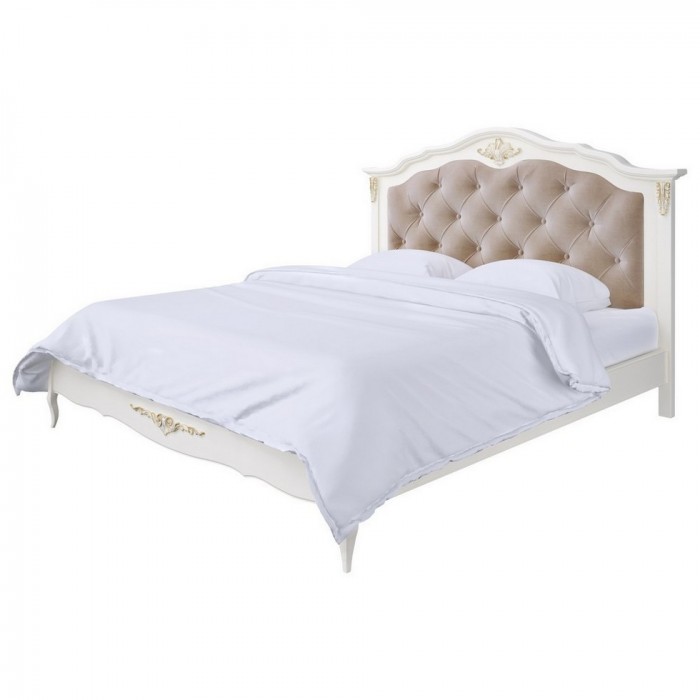 Кровать с мягким изголовьем двухспальная Romantic Gold