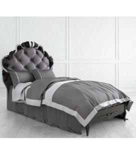 Кровать с мягким изголовьем односпальная N409