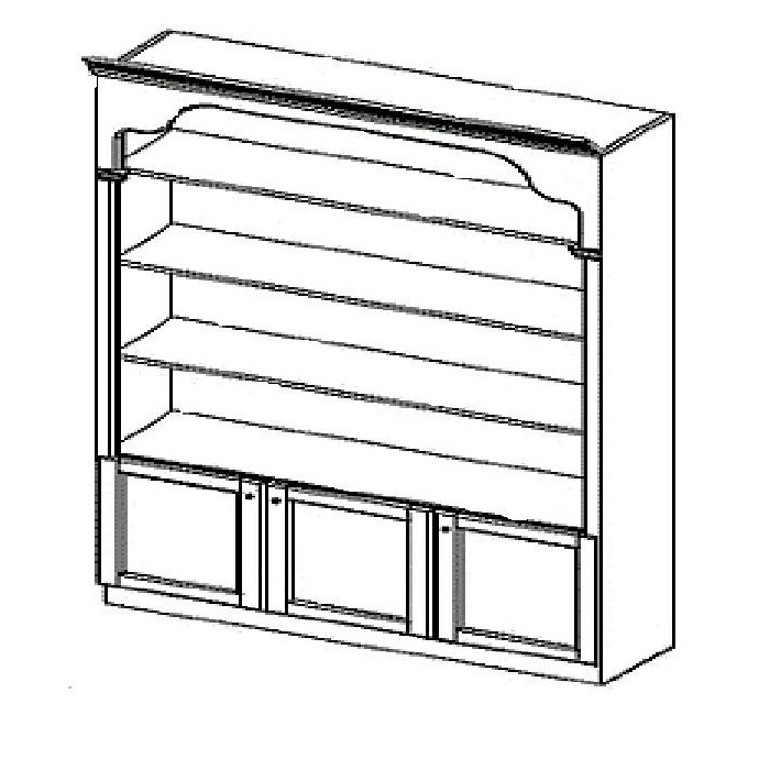 Шкаф книжный Timber T-710