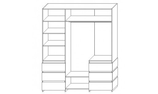 Шкаф для одежды "3Д Хилтон" КМК 0651.8