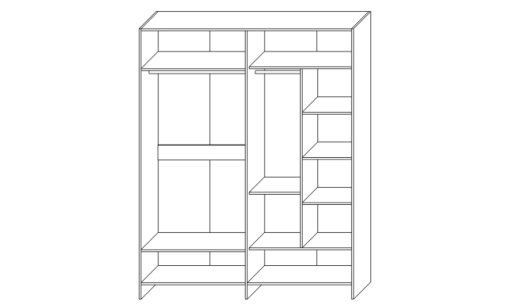 Шкаф для одежды 4-х дверный Наоми