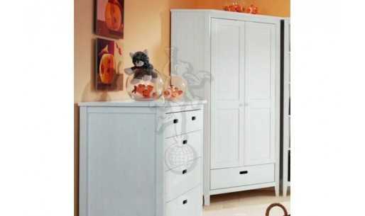 Шкаф 2-x дверный угловой для платья и белья Сиело 